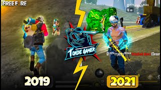 Tonde Gamer Then in 2019 amp Now in 2021  Zero to 4 Million Journey Shorts Garena Free Fire [upl. by Nolubez]