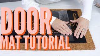 How To Stencil A Doormat With Your Cricut [upl. by Llevad966]