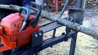 Chainsaw bench saw support saw stand  second prototype [upl. by Watkin]