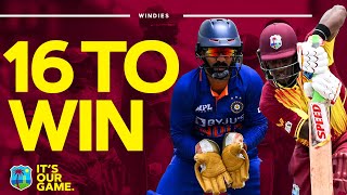 🍿 TENSE Finish  🏏 16 To Win off 12 Balls  📺 West Indies v India T20 International [upl. by Keiko]