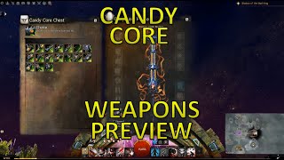 GW2  Candy Core Weapons Preview [upl. by Ahilam]