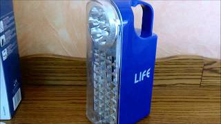 LAMPADA DEMERGENZA LIFE RICARICABILE 327 LED PORTATILE [upl. by Terces]