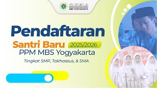 Info  Pendaftaran PSB PPM MBS Yogyakarta Tahun Pelajaran 20252026 [upl. by Joe]