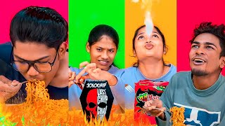 JOLO CHIP  SPICY NOODLES 🔥 Eating Challenge gone wrong [upl. by Otnas]