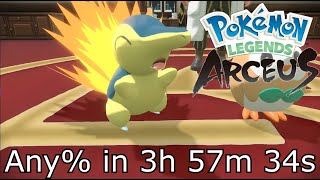 Pokémon Legends Arceus Any Speedrun in 3h 57m 34s [upl. by Nosa313]