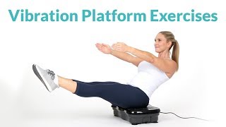 Vibration Plate Exercises for Total Body Workout With Resistance Bands [upl. by Nilahs]