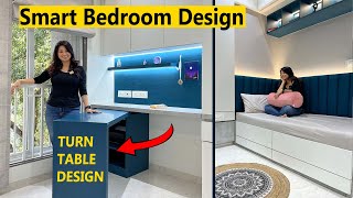 Bedroom Interior Design 10x10  Bedroom Design Ideas for small rooms Smart Study Table design ideas [upl. by Asseral]