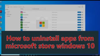 How to uninstall apps in Microsoft Store in Windows 1011 [upl. by Ayotaj]