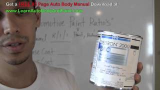 Automotive Paint Mixing Ratios  How To Mix Auto Paint  Mixing Car Paint [upl. by Settle613]