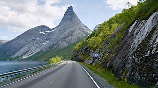 Scenic Drive to Stetind  Kjøpsvik  Stetind  Kjerringstraumen Bridges Norway 4K [upl. by Ykcor]