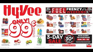 HyVee Weekly Sale Ad Flyer 0824202208302022 Fuel Frenzy Weekend amp 99¢ Deals Stockup Price Prep [upl. by Kylstra]