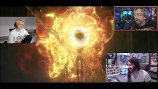 Critikal Maximillian dood and xqc Midra boss fight reactions  Elden Ring Shadow of the Erdtree [upl. by Einitsed425]