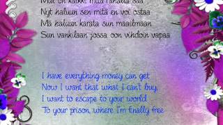 Kristal feat Mikael Gabriel  Vihdoin Vapaa Lyrics amp English Subs [upl. by Asserat]