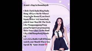 Jennies Rap in Boombayah💖 Lyrics coolcreation987shortsviraljenniekpopblackpink [upl. by Patnode336]