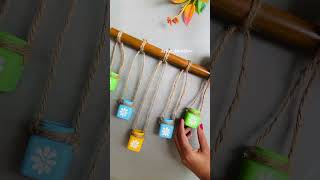 Acrylic paint bottle wall hanging ideas youtubeshorts shorts diy reuse trending [upl. by Malchus207]