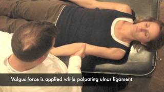 Valgus Stress Test  Elbow CR [upl. by Atsyrt]