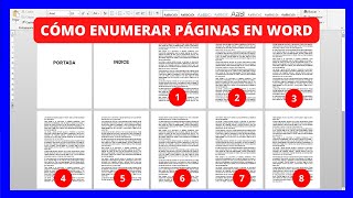 Cómo Numerar Páginas en WORD Y Desde Cualquier Página  2023 [upl. by Magda]