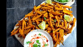 Air Fryer Spicy Lime Sweet Potato Fries [upl. by Ogeid]