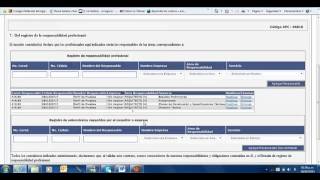 VIDEO 2REGISTRO DE RESPONSABILIDAD PROFESIONAL [upl. by Jedd540]