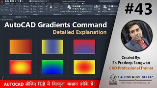 AutoCAD Gradients Command  AutoCAD Tutorials 43 HindiUrdu Autocad 202125 cad hatch gradients [upl. by Lednik694]