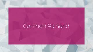 Carmen Richard  appearance [upl. by Backler]