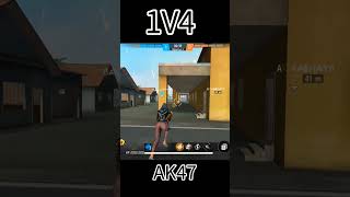 1V4 freefire freefire1vs1customtipsandtricks garenafreefire howtoearnmoneybyplayingfreefire [upl. by Repmek]