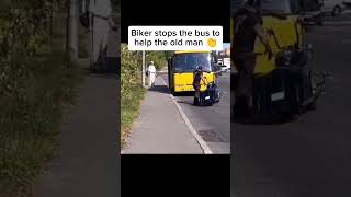 Biker Stops The Bus To Help The Old Man [upl. by Yand]