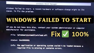 How to Fix Windows Failed to Start Error StepbyStep Guide [upl. by Yasdnil214]