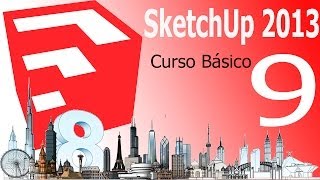 Sketchup 2013 Tutorial escalar objetos de manera equidistante Curso Básico Español Cap 9 [upl. by Ykcaj]