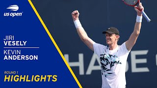 Jiri Vesely vs Kevin Anderson Highlights  2021 US Open Round 1 [upl. by Ibob420]