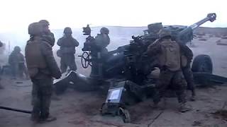 US Battery D 3rd Battalion 13th Artillery 25th Infantry Division fires M110 HD Stock Footage [upl. by Liddle]