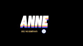 ANNE DİLİ VE EDEBİYATI BAÜN Altınoluk MYO [upl. by Bradly980]