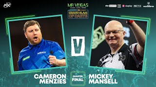 2024 Mr Vegas Grand Slam of Darts QF Cameron Menzies v Mickey Mansell [upl. by Narrat]