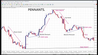 How to trade with the Bullish Pennant Forex Chart Pattern [upl. by Atikcir]