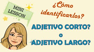 ADJETIVO CORTO o ADJETIVO LARGO⁉️  TRUCAZO para distinguirlos [upl. by Burck]