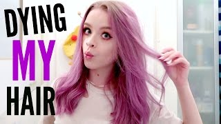 DYING MY HAIR PURPLE ACCIDENTALLY  sophdoesvlogs [upl. by Jonah]