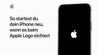 So startest du dein iPhone neu wenn es beim Apple Logo einfriert  Apple Support [upl. by Deeyn]