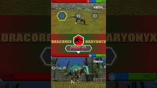 DRACOREX VS BARYONYX  JURASSIC WORLD THE GAME [upl. by Thenna511]