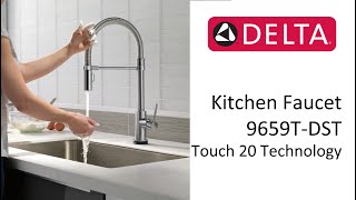 Delta Kitchen Faucet Installation with Touch2O Technology with Voiceover [upl. by Mylander]