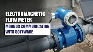 Electromagnetic Flow Meter Modbus communication with Software amp installed successfully Output RS485 [upl. by Ainniz]