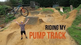 FINALLY RIDING MY PUMP TRACK [upl. by Ennoryt]