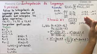 Interpolacion de Lagrange Ejemplo Resuelto [upl. by Goldshell914]