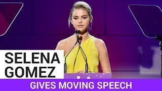 Selena Gomez Give Emotional Speech At Lupus Gala  Hollywire [upl. by Su]