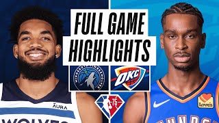 TIMBERWOLVES at THUNDER  FULL GAME HIGHLIGHTS  March 4 2022 [upl. by Wadesworth]