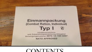 MRE Review German EPa Type I A look at the Contents [upl. by Kristina]