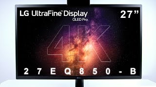 LG UltraFine Display OLED 4K 27“ 27EQ850 Review  Calibrite Pro HL Test vs LG Best Monitor for Edit [upl. by Nosnevets606]