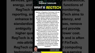 What is RegTech regtech regulationstechnology [upl. by Lilahk]