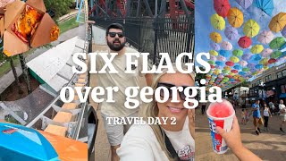 AMUSMENT PARK VLOG WITH FRONT SEAT POVS  six flags over GA amp lots of food [upl. by Gorrian]