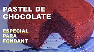 TORTA ALTA DE CHOCOLATE  ESPECIAL PARA CUBRIR CON FONDANT [upl. by Ynaffet38]