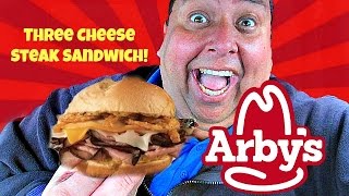 Arbys® Three Cheese Steak Sandwich REVIEW [upl. by Babita]